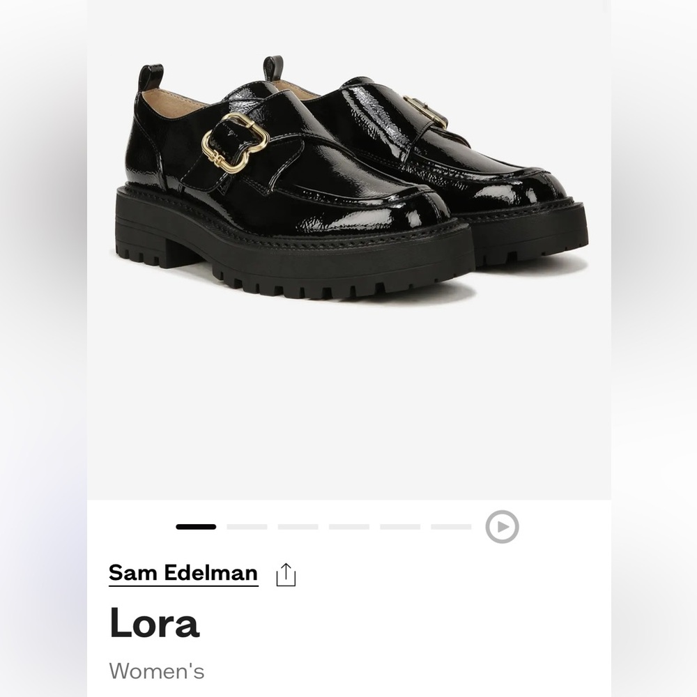 NWT Sam Edelman Lora black patent loafers